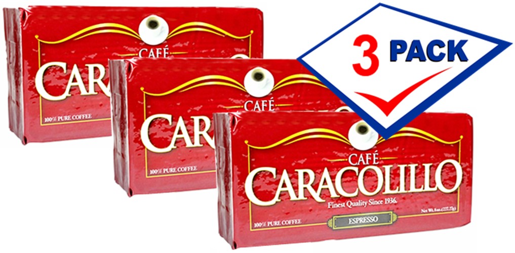 Caracolillo Cuban coffee 8 oz. Pack of 3.